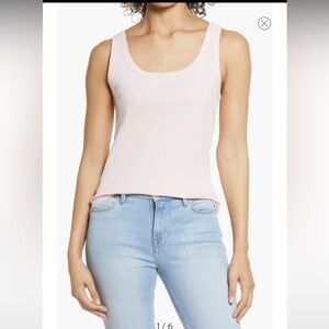 NWT Caslon Pink Cotton Tank Top